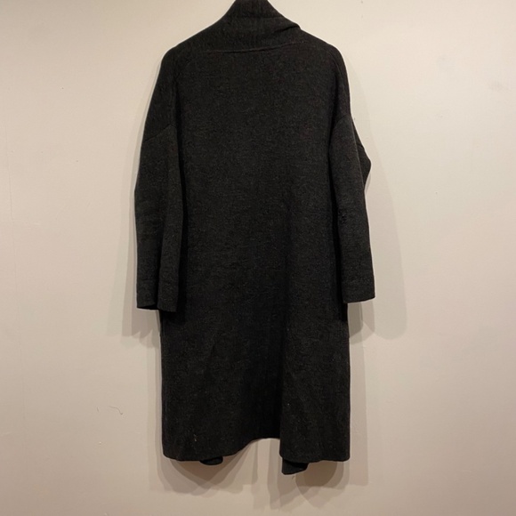J.Crew Merino Wool Oversized Cape Open Front Minimalist Lagenlook Cardigan - Picture 2 of 7
